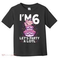 I'm 6 Bday Axolotl Party Cute 6th Birthday Axolotl Toddler T-Shirt thumb 0