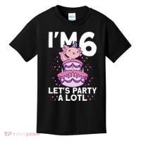 I'm 6 Bday Axolotl Party Cute 6th Birthday Axolotl Kids T-Shirt thumb 0