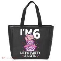 I'm 6 Bday Axolotl Party Cute 6th Birthday Axolotl Tote Bag thumb 0