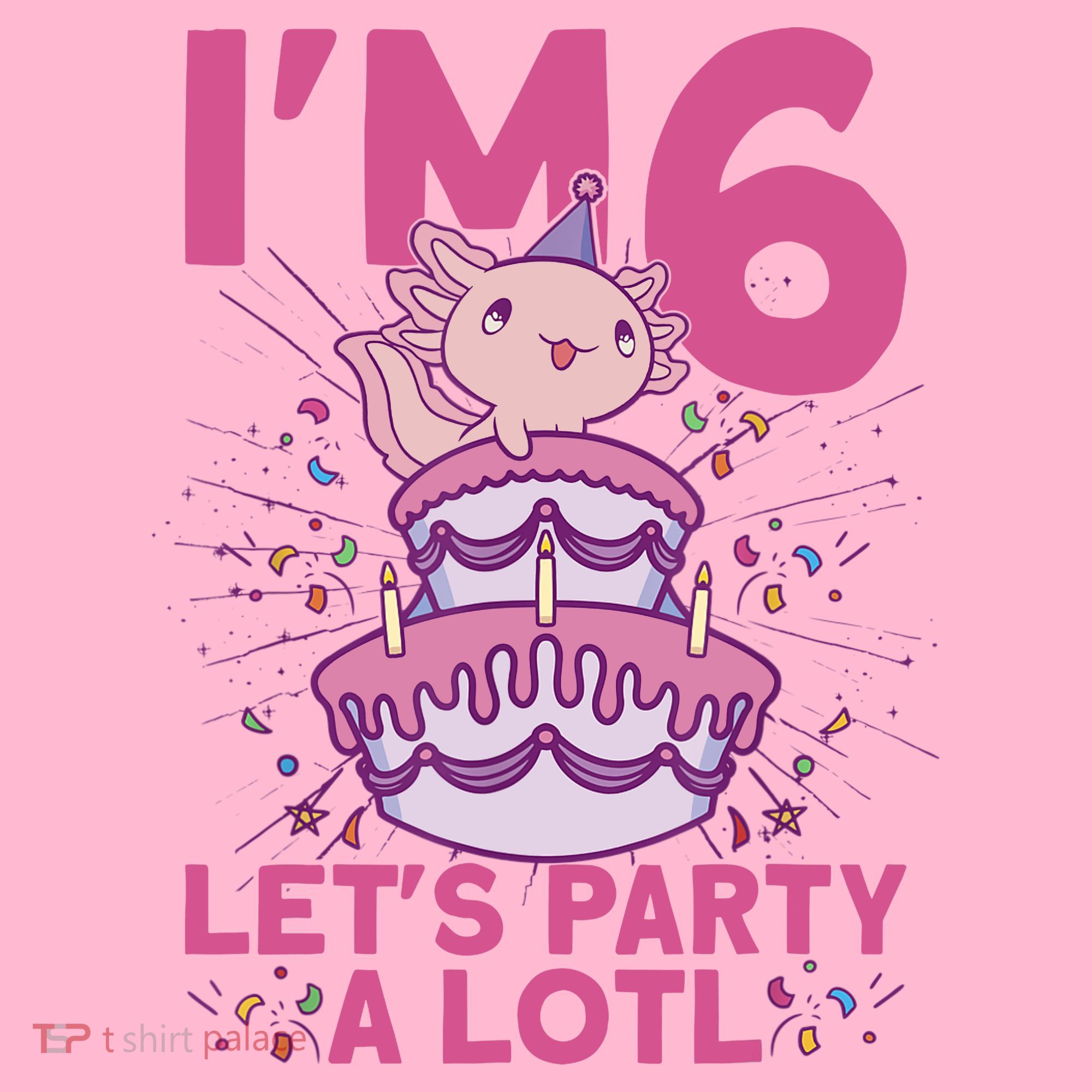 I'm 6 Bday Axolotl Party Cute 6th Birthday Axolotl Coaster