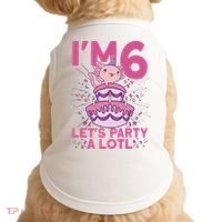 I'm 6 Bday Axolotl Party Cute 6th Birthday Axolotl Doggie Tank thumb 0