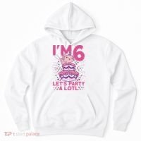 I'm 6 Bday Axolotl Party Cute 6th Birthday Axolotl Hoodie thumb 0