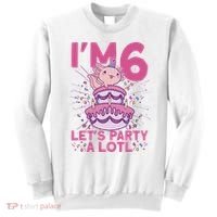 I'm 6 Bday Axolotl Party Cute 6th Birthday Axolotl Sweatshirt thumb 0