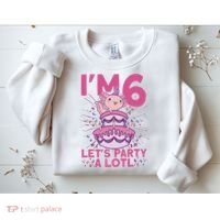 I'm 6 Bday Axolotl Party Cute 6th Birthday Axolotl Sweatshirt thumb 2