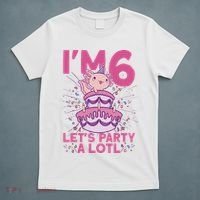 I'm 6 Bday Axolotl Party Cute 6th Birthday Axolotl T-Shirt thumb 5