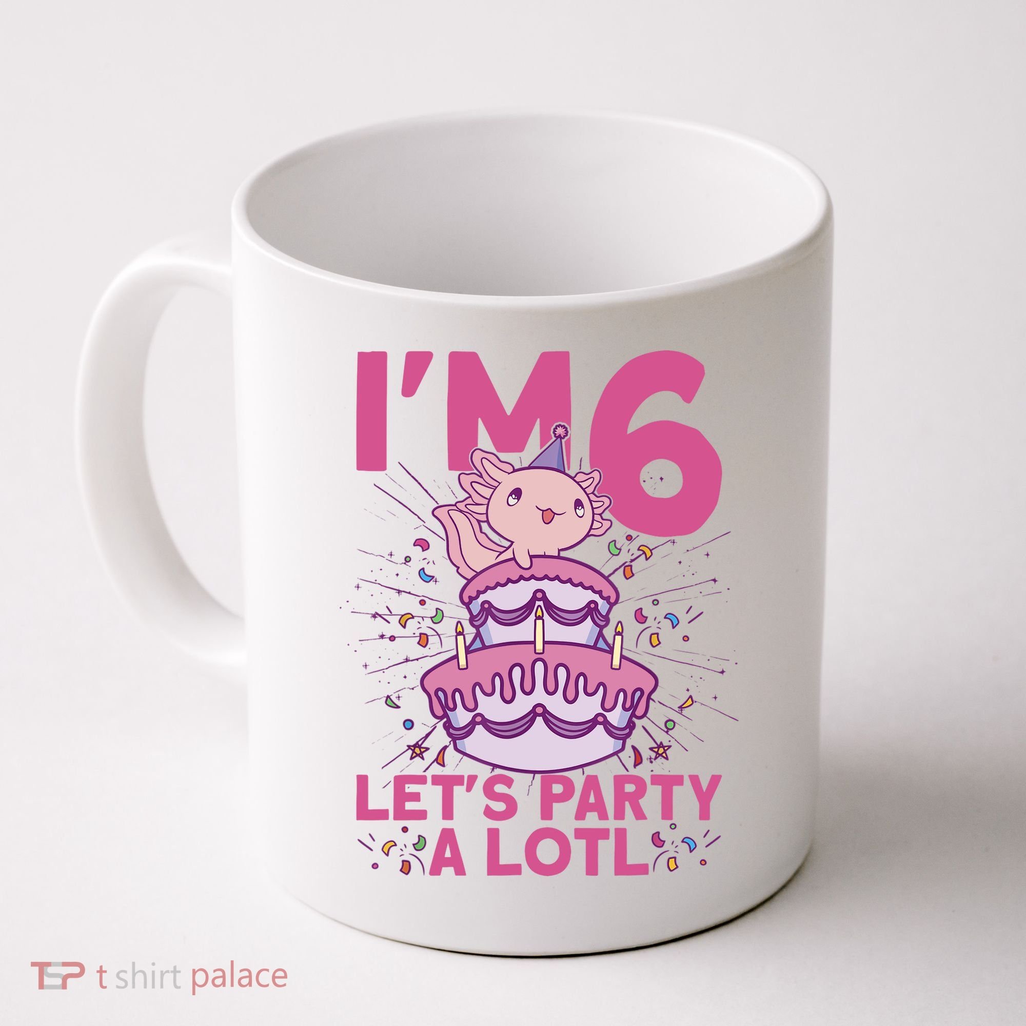 I'm 6 Bday Axolotl Party Cute 6th Birthday Axolotl Coffee Mug