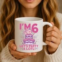 I'm 6 Bday Axolotl Party Cute 6th Birthday Axolotl Coffee Mug thumb 3