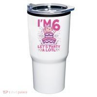 I'm 6 Bday Axolotl Party Cute 6th Birthday Axolotl Tumbler thumb 0