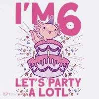 I'm 6 Bday Axolotl Party Cute 6th Birthday Axolotl Mousepad thumb 1