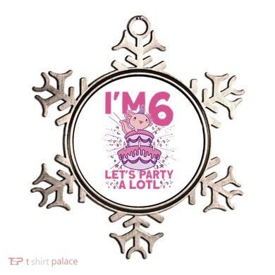 I'm 6 Bday Axolotl Party Cute 6th Birthday Axolotl Ornament