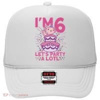 I'm 6 Bday Axolotl Party Cute 6th Birthday Axolotl Hat thumb 0