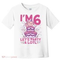 I'm 6 Bday Axolotl Party Cute 6th Birthday Axolotl Toddler T-Shirt thumb 0