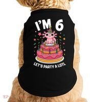 I'm 6 Birthday Axolotl Party 6th Birthday Cute Axolotl Doggie Tank thumb 0