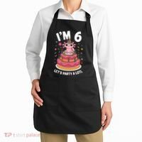 I'm 6 Birthday Axolotl Party 6th Birthday Cute Axolotl Apron thumb 2