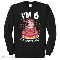 I'm 6 Birthday Axolotl Party 6th Birthday Cute Axolotl Sweatshirt thumb 0