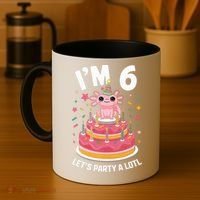 I'm 6 Birthday Axolotl Party 6th Birthday Cute Axolotl Coffee Mug thumb 4