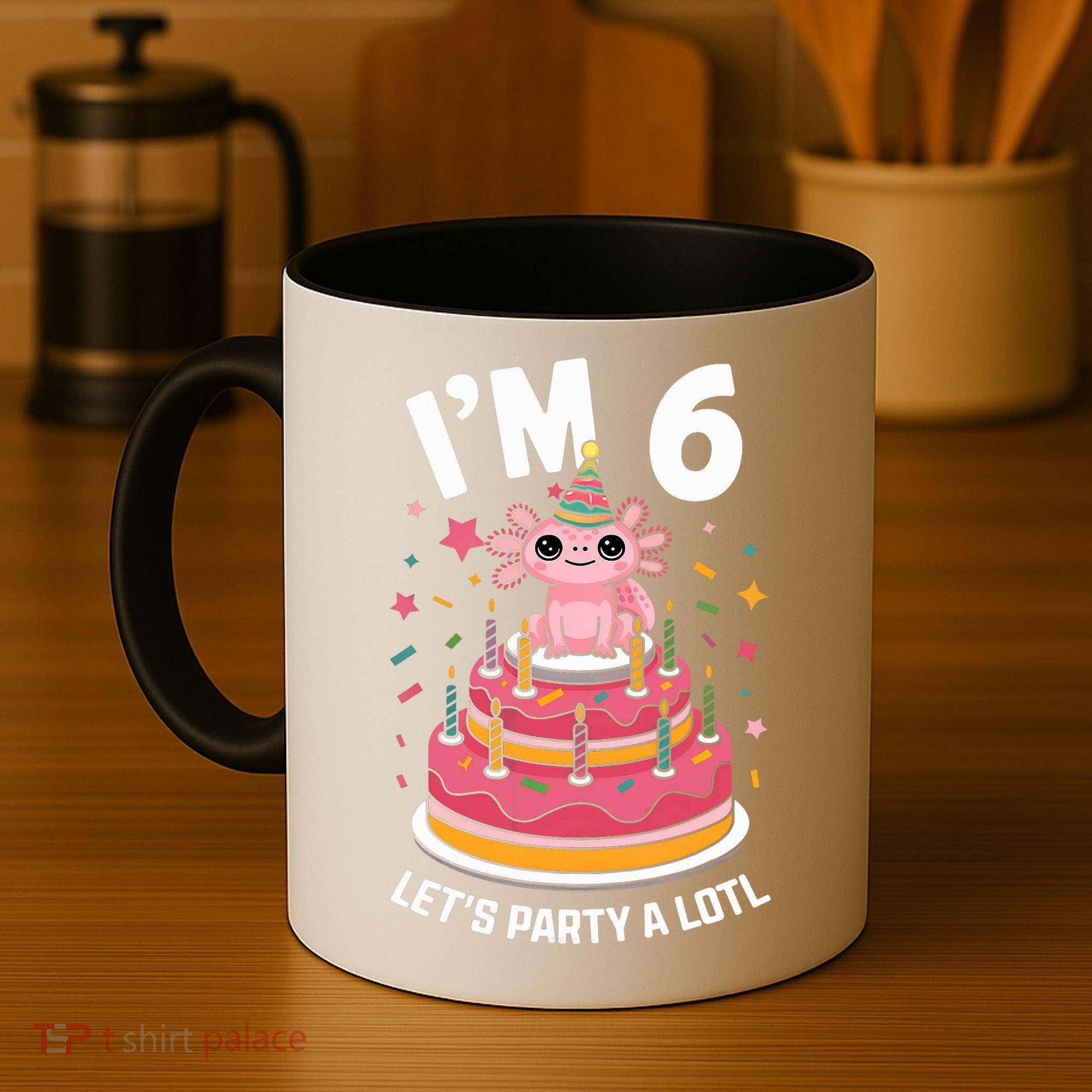 I'm 6 Birthday Axolotl Party 6th Birthday Cute Axolotl Coffee Mug