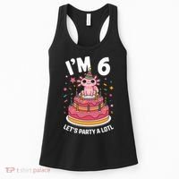 I'm 6 Birthday Axolotl Party 6th Birthday Cute Axolotl Women's Tank Top thumb 0