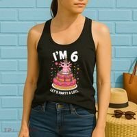 I'm 6 Birthday Axolotl Party 6th Birthday Cute Axolotl Women's Tank Top thumb 2