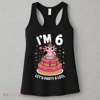 I'm 6 Birthday Axolotl Party 6th Birthday Cute Axolotl Women's Tank Top thumb 3