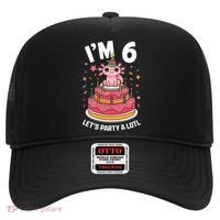 I'm 6 Birthday Axolotl Party 6th Birthday Cute Axolotl Hat thumb 0