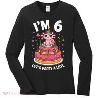 I'm 6 Birthday Axolotl Party 6th Birthday Cute Axolotl Women's Long Sleeve Shirt thumb 0