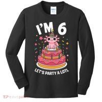 I'm 6 Birthday Axolotl Party 6th Birthday Cute Axolotl Kids Long Sleeve Shirt thumb 0