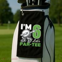 IM 6 LetS Par 6th Years Old Golf Party Birthday Gift Golf Towel thumb 2