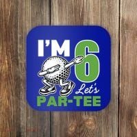 IM 6 LetS Par 6th Years Old Golf Party Birthday Gift Coaster thumb 0