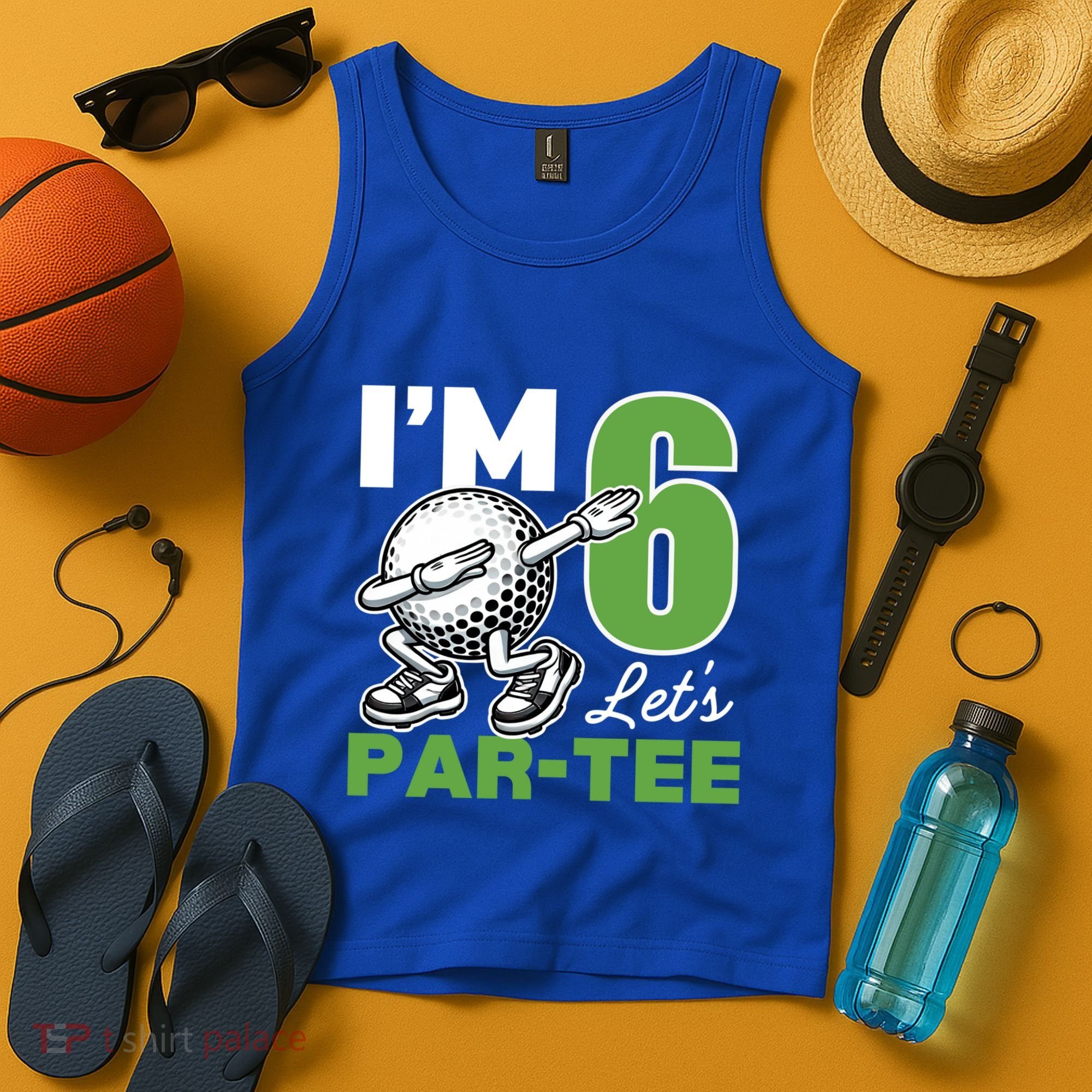 IM 6 LetS Par 6th Years Old Golf Party Birthday Gift Tank Top