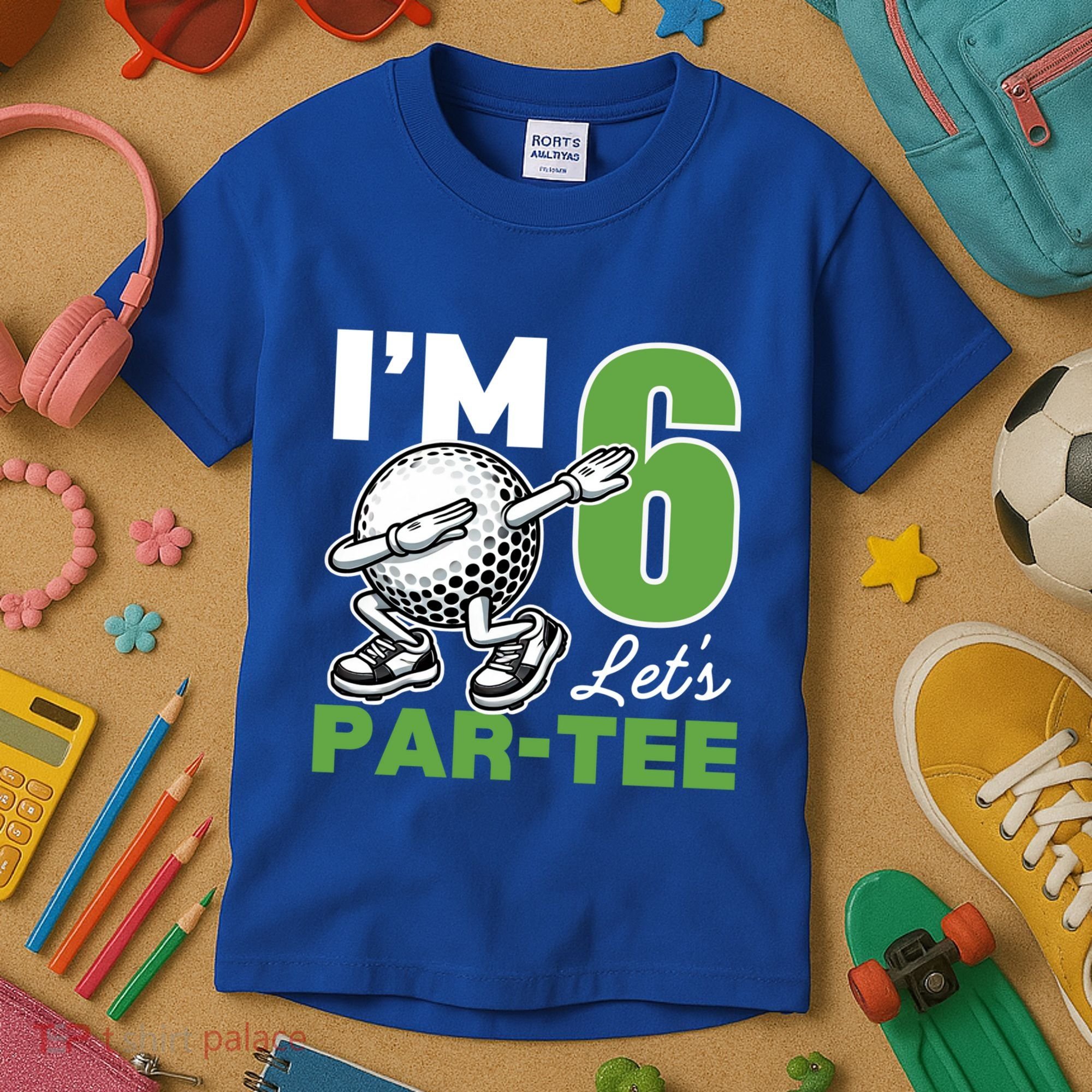 IM 6 LetS Par 6th Years Old Golf Party Birthday Gift Kids T-Shirt