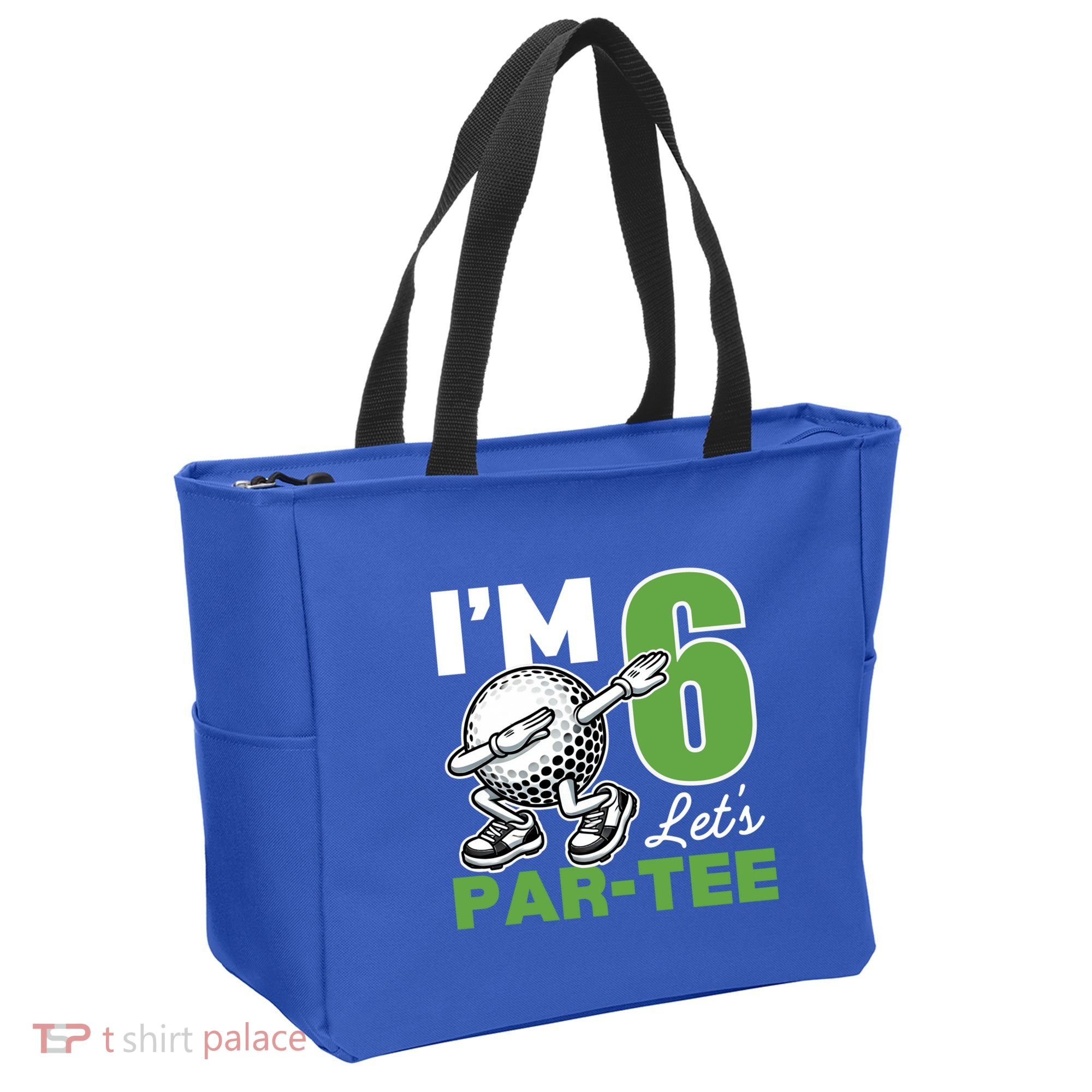 IM 6 LetS Par 6th Years Old Golf Party Birthday Gift Tote Bag