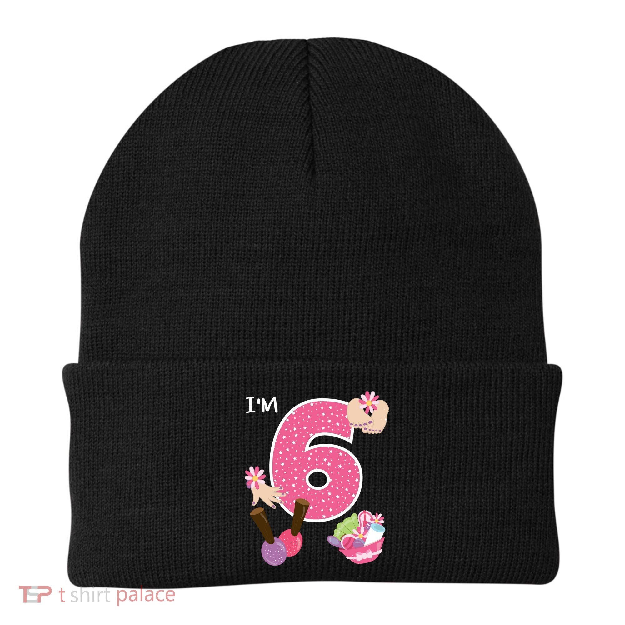 I'm 6 Spa Party Birthday Nail Polish Makeup Birthday Gift Beanie