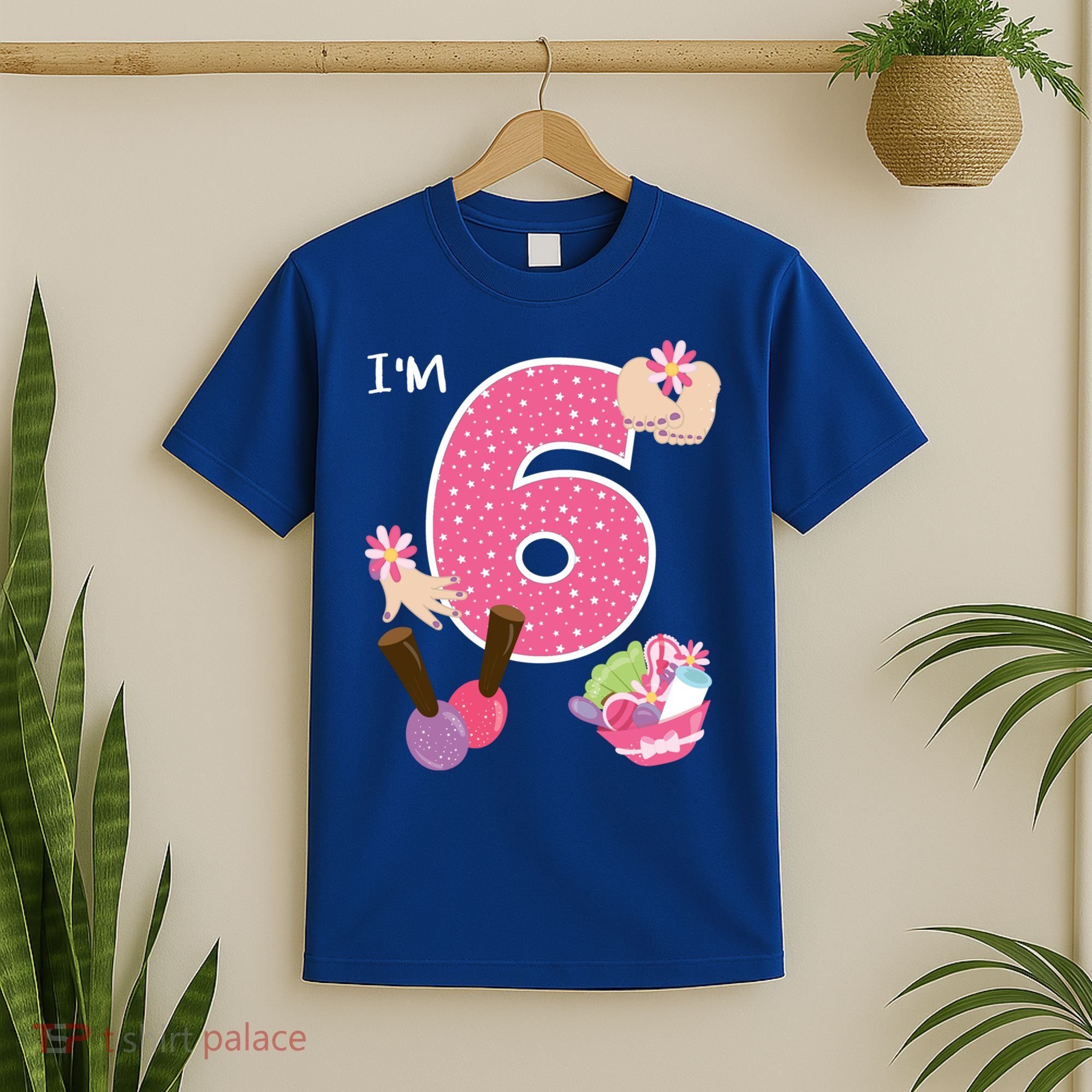 I'm 6 Spa Party Birthday Nail Polish Makeup Birthday Gift T-Shirt
