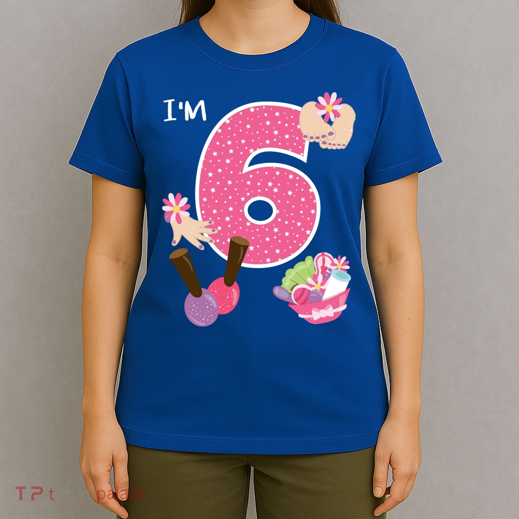 I'm 6 Spa Party Birthday Nail Polish Makeup Birthday Gift T-Shirt