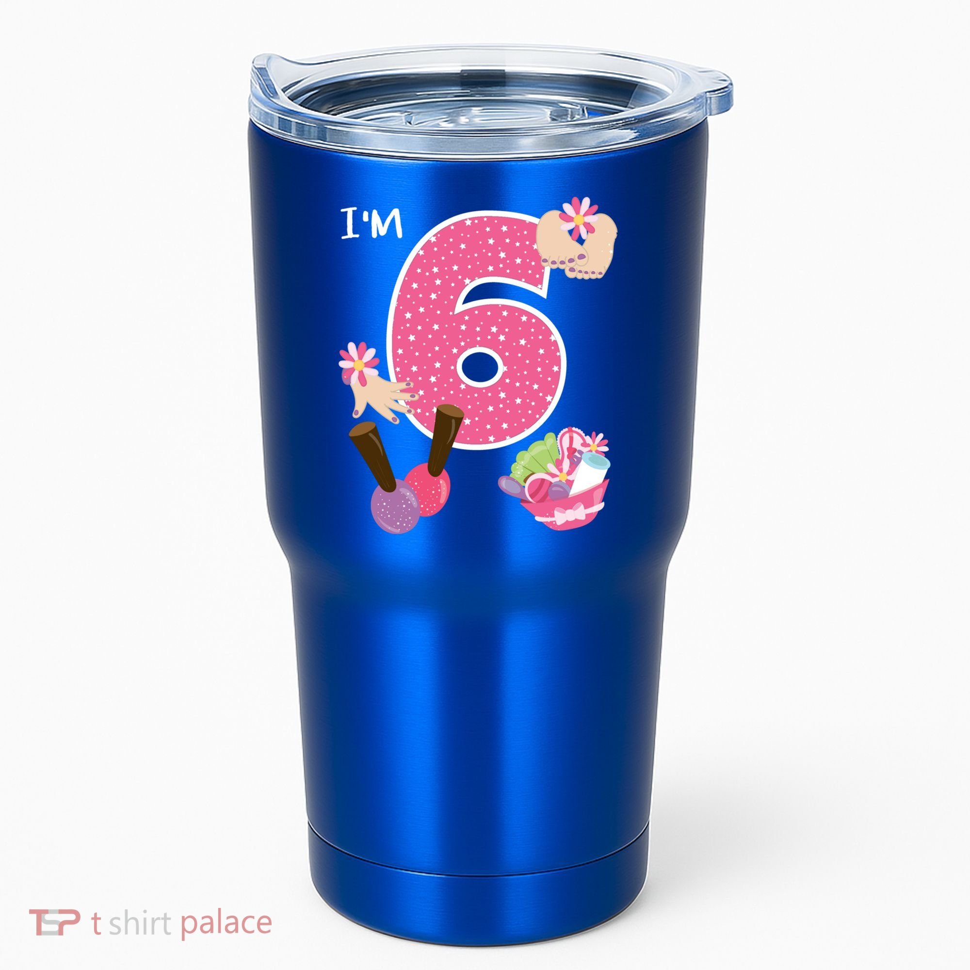 I'm 6 Spa Party Birthday Nail Polish Makeup Birthday Gift Tumbler
