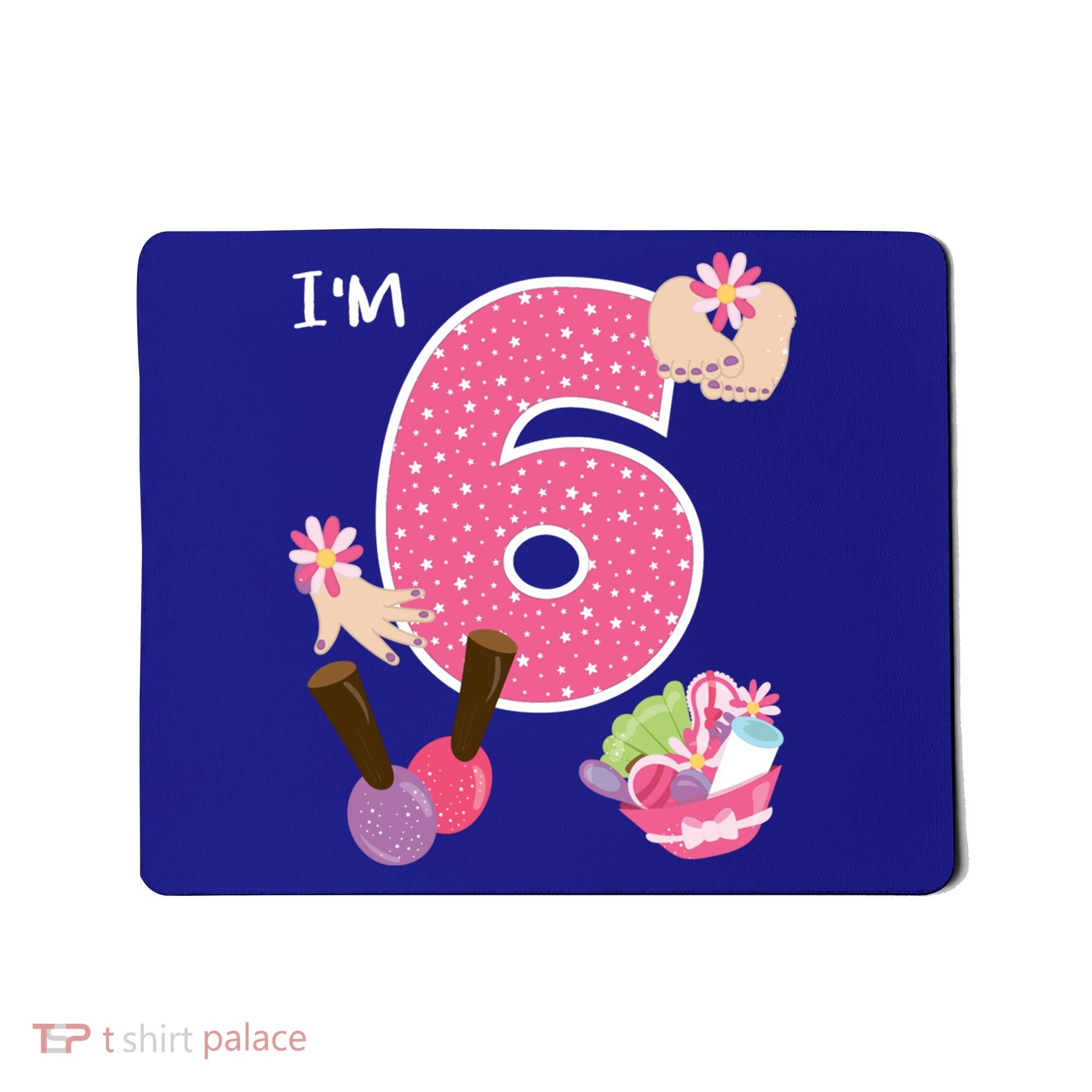 I'm 6 Spa Party Birthday Nail Polish Makeup Birthday Gift Mousepad