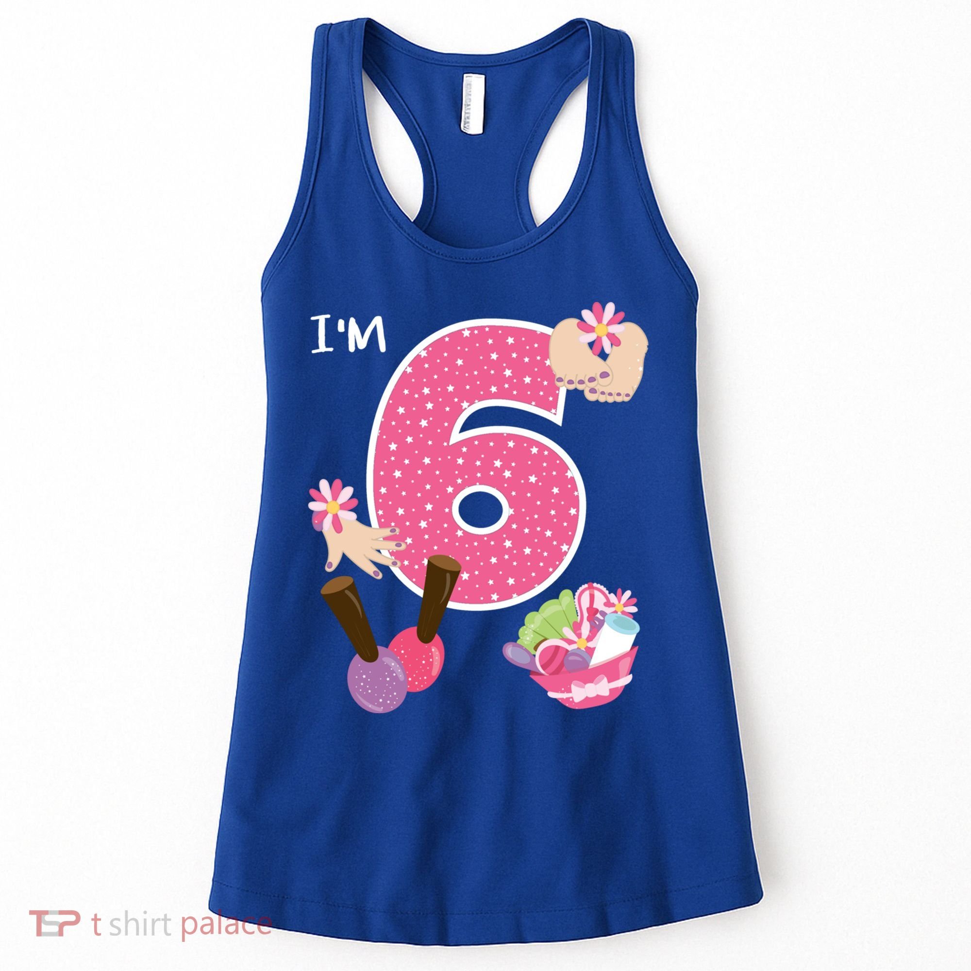 I'm 6 Spa Party Birthday Nail Polish Makeup Birthday Gift Women's Tank Top