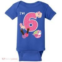 I'm 6 Spa Party Birthday Nail Polish Makeup Birthday Gift Baby Bodysuit thumb 0