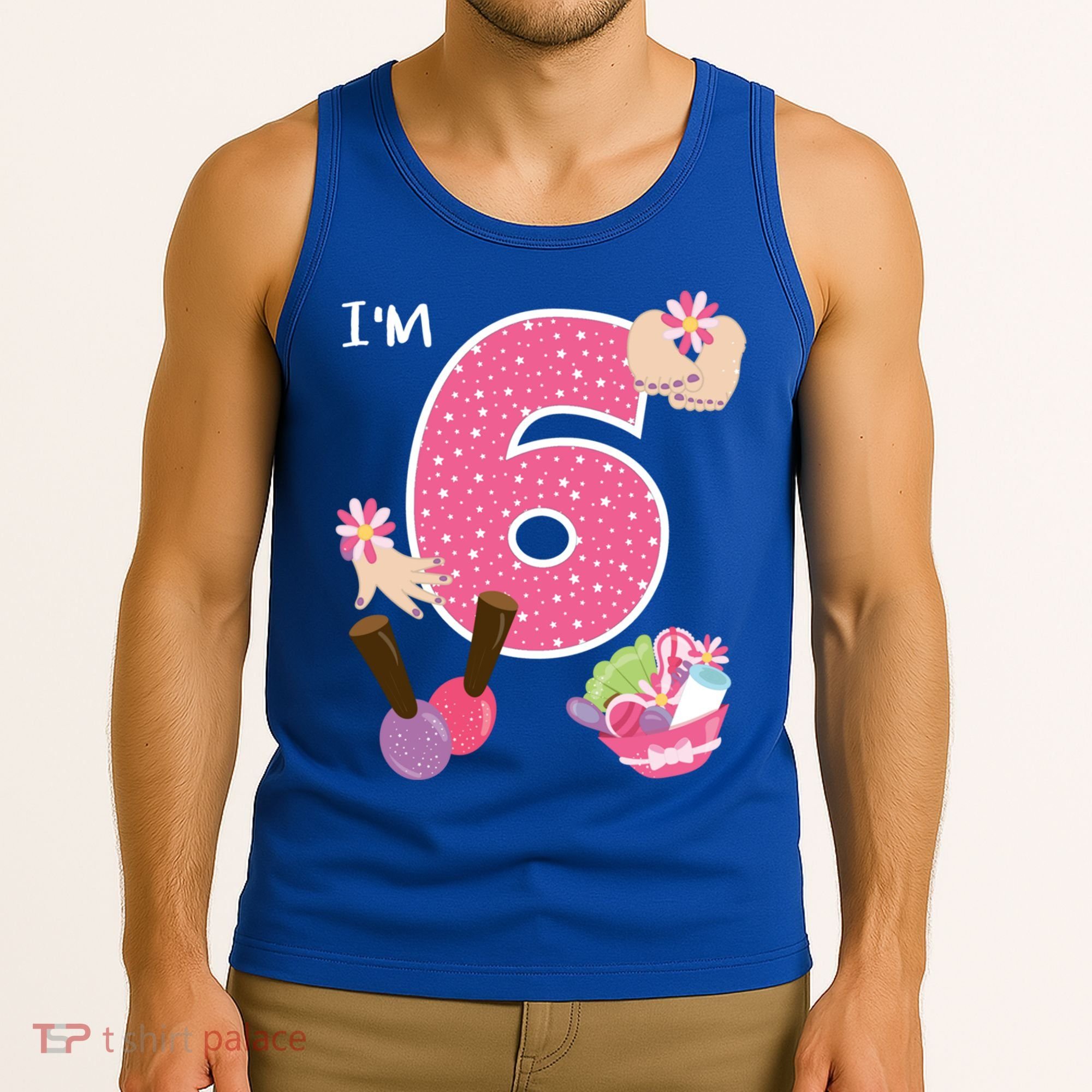 I'm 6 Spa Party Birthday Nail Polish Makeup Birthday Gift Tank Top