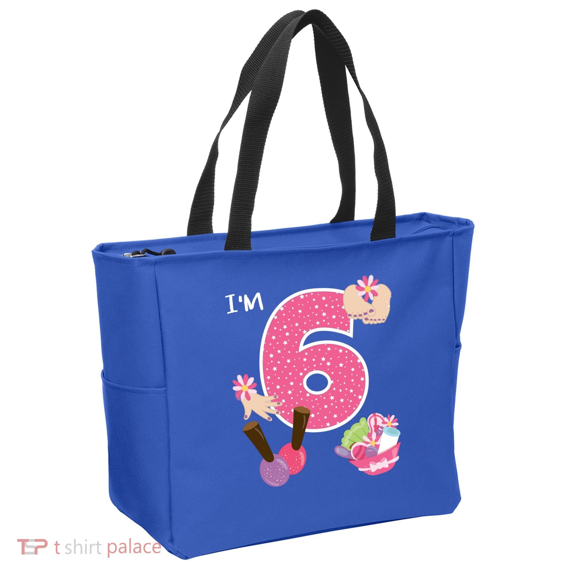 I'm 6 Spa Party Birthday Nail Polish Makeup Birthday Gift Tote Bag