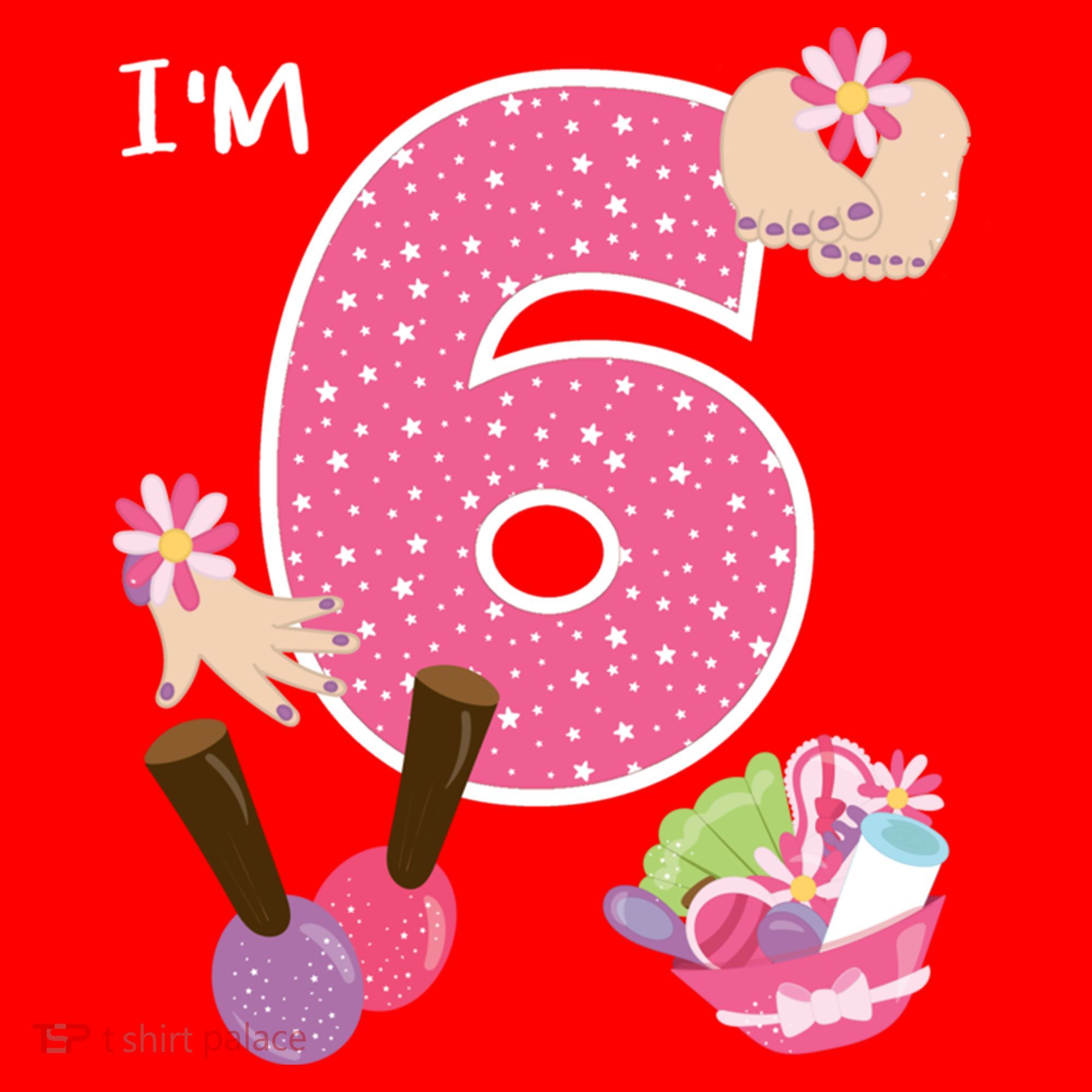 I'm 6 Spa Party Birthday Nail Polish Makeup Birthday Gift Santa Hat