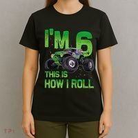 IM 6 This Is How I Roll Monster Truck 6th Birthday T-Shirt thumb 4