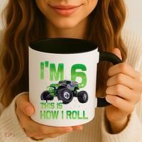 IM 6 This Is How I Roll Monster Truck 6th Birthday Coffee Mug thumb 3