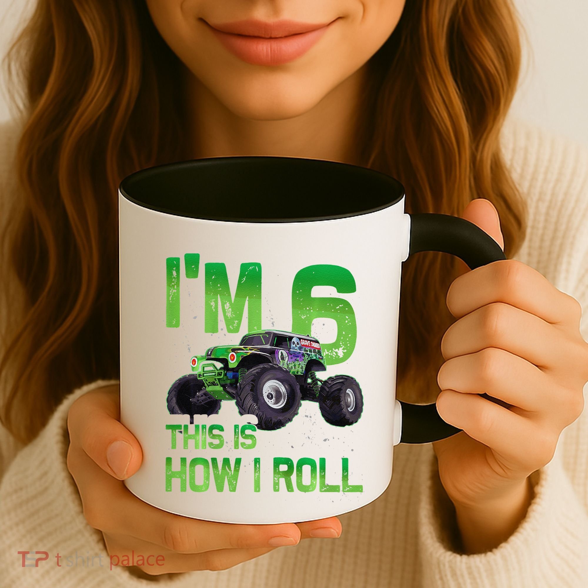 IM 6 This Is How I Roll Monster Truck 6th Birthday Coffee Mug