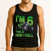 IM 6 This Is How I Roll Monster Truck 6th Birthday Tank Top thumb 3