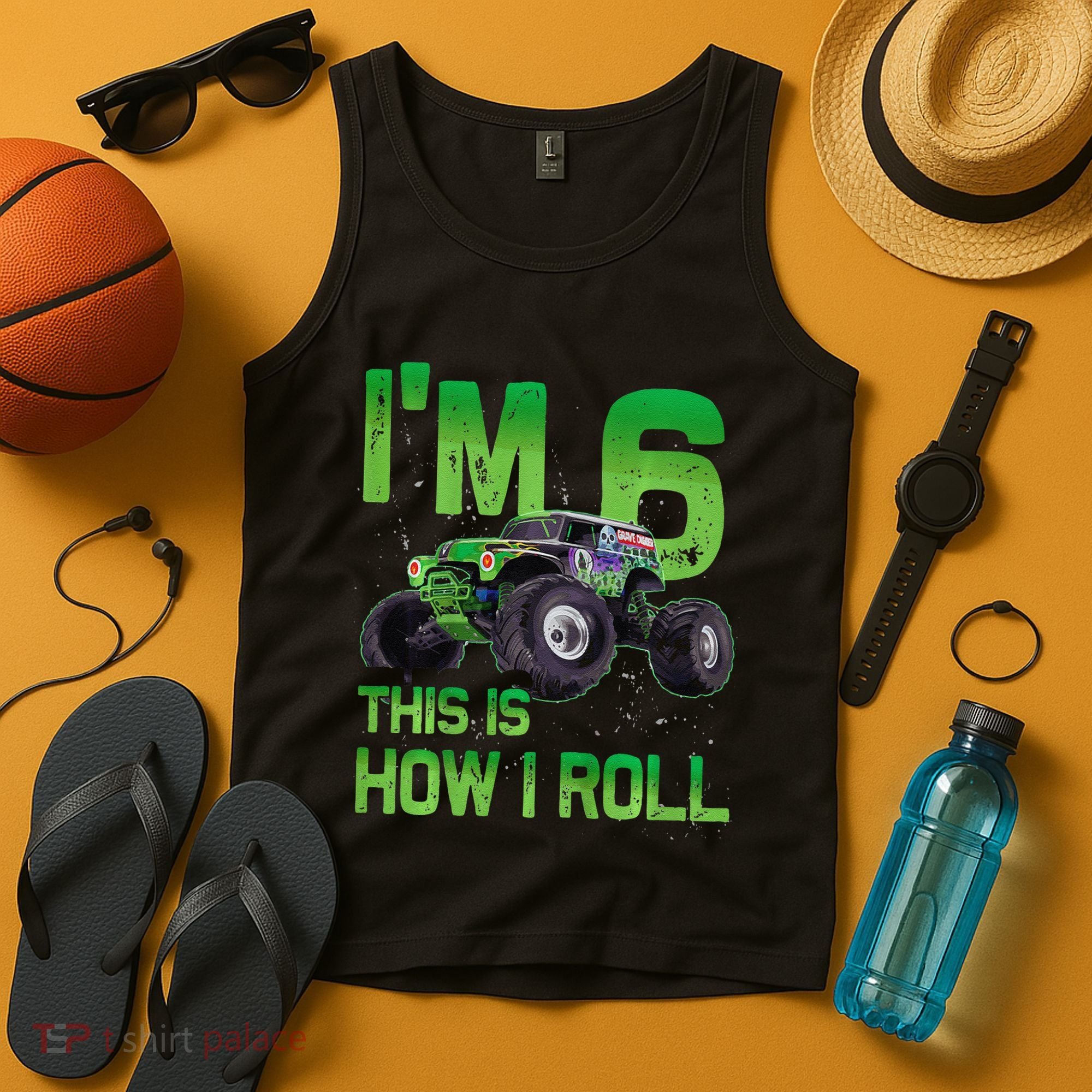 IM 6 This Is How I Roll Monster Truck 6th Birthday Tank Top