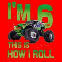 IM 6 This Is How I Roll Monster Truck 6th Birthday Santa Hat thumb 1