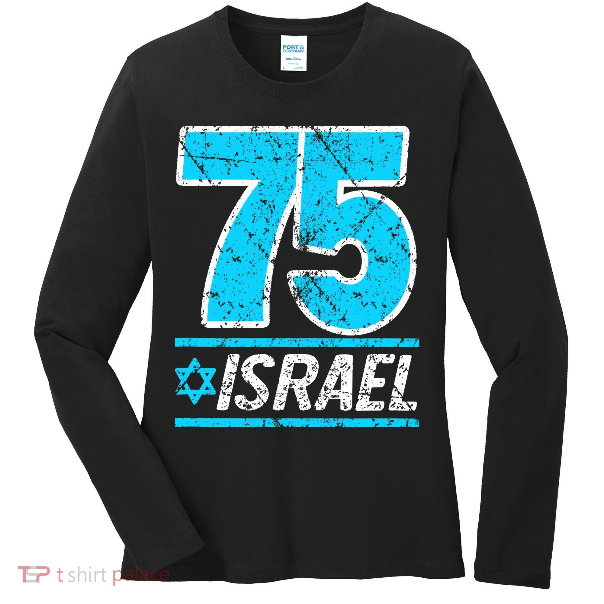 Israel's 75th Anniversary Independence Day Yom Ha'atzmaut Women's Long Sleeve Shirt