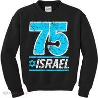 Israel's 75th Anniversary Independence Day Yom Ha'atzmaut Kids Sweatshirt thumb 0